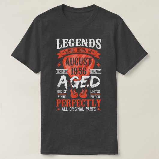 Die Legenden waren im August 1956Plektrum Guitar G T-Shirt (Design vorne)