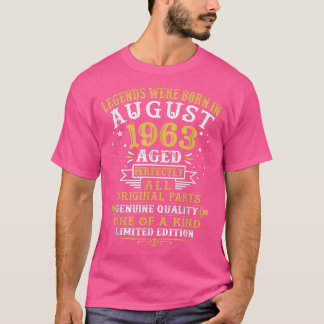 Die Legenden waren im August 1963 Geboren 59 Jahre T-Shirt