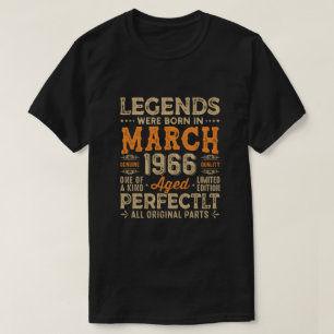 Die Legenden waren im März 1966 Geboren, Geburtst T-Shirt
