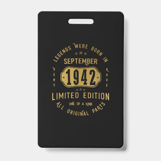 Die Legenden waren im September 1942 am 79. Geburt Ausweis (Vorderseite)