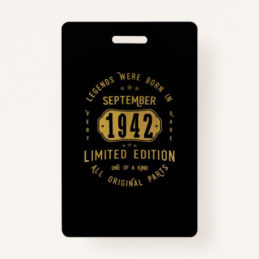 Die Legenden waren im September 1942 am 79. Geburt Ausweis (Vorderseite)
