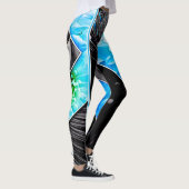 Die Leggings "BlumeBots" Rockinroll der Frauen (Rechts)
