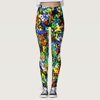 Die Leggings der bunten Farben-Spritzer-Frauen