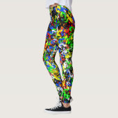 Die Leggings der bunten Farben-Spritzer-Frauen (Links)