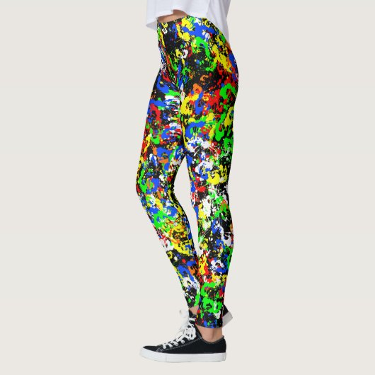 Die Leggings der bunten Farben-Spritzer-Frauen (Links)