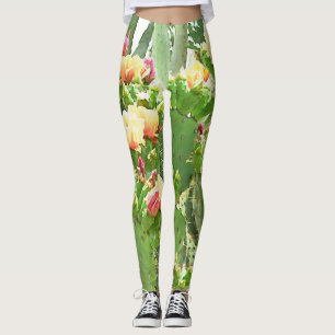 Die Leggings der Frauen - stachelige Birnen-Blüte