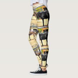 Die Leggings der Frauen "vier Pferde und ein Esel