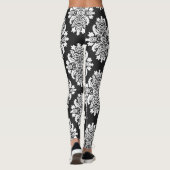 Die Leggings der schwarzen Damast-Frauen (Rückseite)