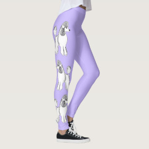Die Leggings der weiße Pudel-lila Frauen