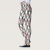 Die Leggings der weißen/schwarzen (Links)
