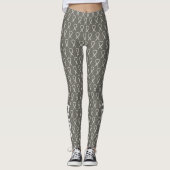 Die Leggings der White Awareness Ribbon Art (Vorderseite)