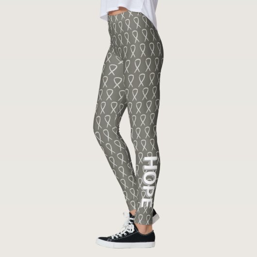 Die Leggings der White Awareness Ribbon Art (Links)