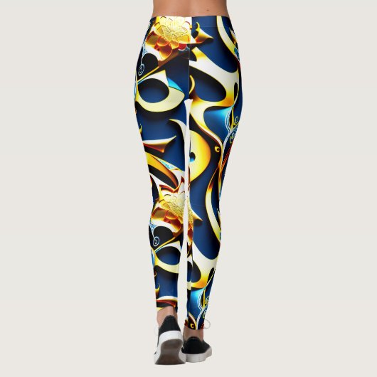 Die Leggings des Golden Blue Arabesque (Rückseite)