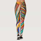 Die Leggings des pulsierenden Regenbogenmusters (Rückseite)