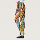 Die Leggings des pulsierenden Regenbogenmusters (Links)