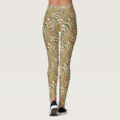 Die Leggings Goldpaisley-Frauen (Rückseite)