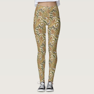 Die Leggings Goldpaisley-Frauen