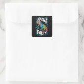 Die Leguana-Partei Quadratischer Aufkleber (Tasche)