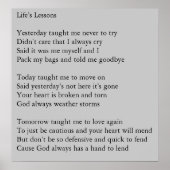 Die Lehren des Lebens Poster (Vorne)