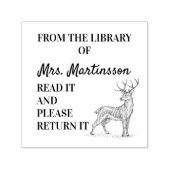 Die Lehrerbibliothek liest sie zurück Hirsch Permastempel (Design)