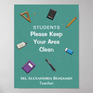 Die Lehrerschule bereinigen sich individuell Poster