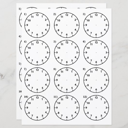 Die Lehrhilfe sagt die Arbeitsblätter (Vorne/Hinten)