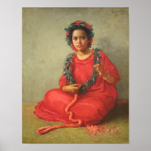 'Die Lei-Herstellerin' - Theodore Wores Poster