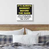 Die Leichen vor Morgengrauen ausblenden Funny Post Leinwanddruck (Insitu (Schlafzimmer))