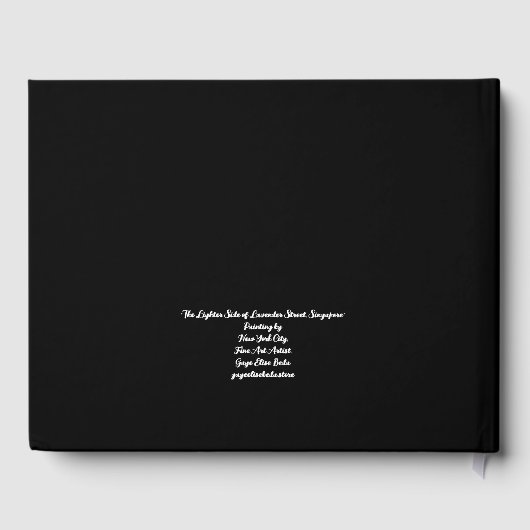 Die leichtere Seite der Lavender Street, Singapur Gästebuch (Rückseite)