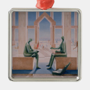 Die Leichtigkeit von Bankwesen 1989 Silbernes Ornament
