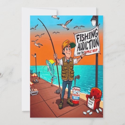 Die Leidenschaft des Fischfangs Einladung (Vorderseite)