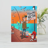 Die Leidenschaft des Fischfangs Einladung (Stehend Vorderseite)