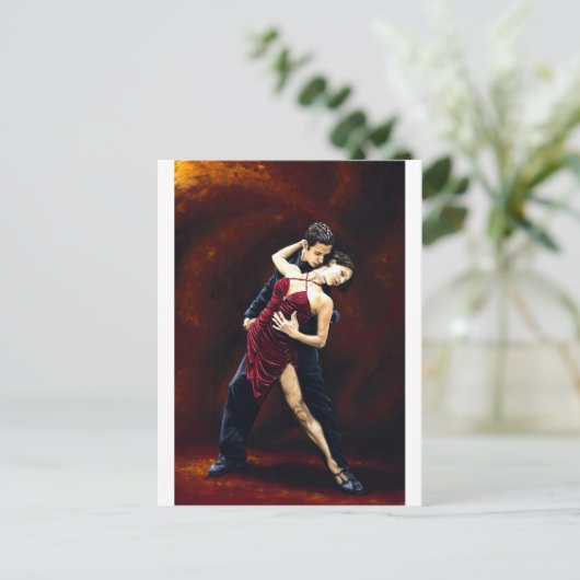 Die Leidenschaft von Tango Postkarte (Stehend Vorderseite)