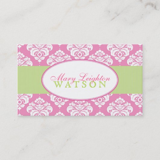 Die Leighton Damast-Telefonkarte Telefonnummerkarte (Vorderseite)