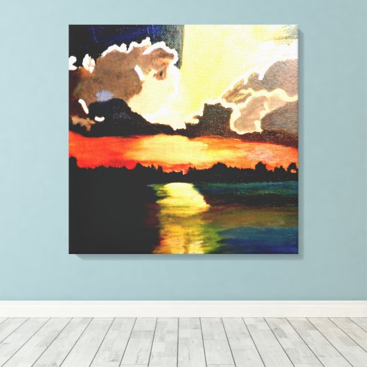DIE Leinwand AUF DER INSEL SUNSET (Insitu (Holzboden))