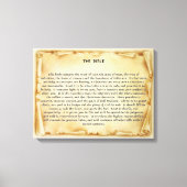 Die Leinwand der Scroll-Bibel (Vorderseite)