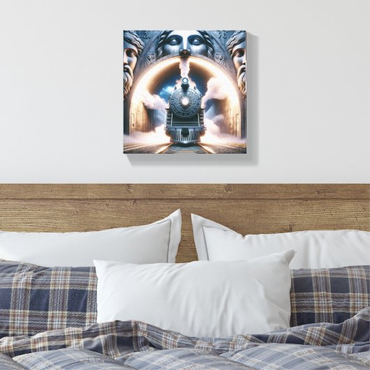 Die Leinwand "Der Zug" (Insitu (Schlafzimmer))