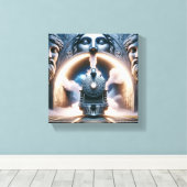 Die Leinwand "Der Zug" (Insitu (Holzboden))