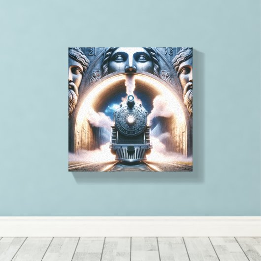 Die Leinwand "Der Zug" (Insitu (Holzboden))