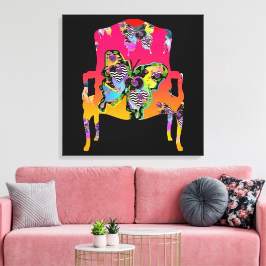 Die Leinwand des Schmetterlings drucken (Insitu (Wohnzimmer))