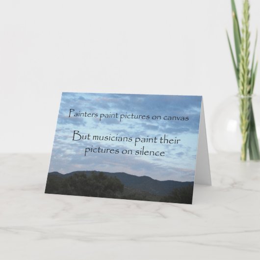 Die Leinwand-Gruß-Karte eines Musikers Karte (Vorderseite)