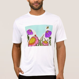 Die Leistungs-T - Shirt der Blumen-Wiesen-Männer