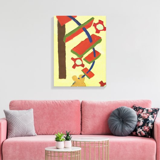 die Leiter hinaufsteigen Leinwanddruck (Insitu (Wohnzimmer))