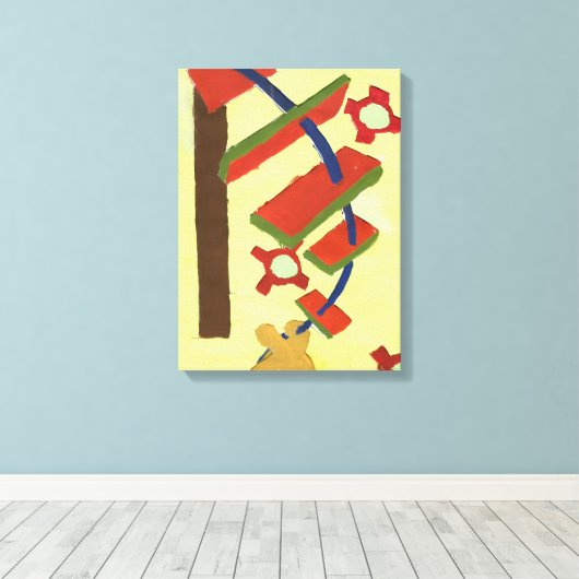 die Leiter hinaufsteigen Leinwanddruck (Insitu (Holzboden))