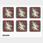 Die Leitung Quadratischer Aufkleber (Blatt)