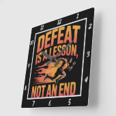 Die Lektion der Niederlage endet nicht Quadratische Wanduhr (Winkel)