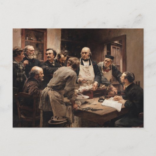 Die Lektion von Claude Bernard Postkarte (Vorderseite)