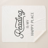 Die Lektüre ist mein glücklicher Place Sherpa Thre Sherpadecke (Vorderseite (Horizontal))