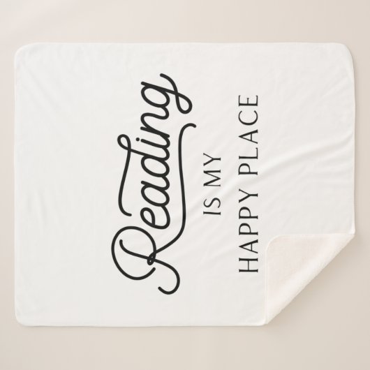 Die Lektüre ist mein glücklicher Place Sherpa Thre Sherpadecke (Vorderseite (Horizontal))