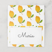 Die Lemon-Platzkarte Platzkarte (Außenseite Aufgefaltet)